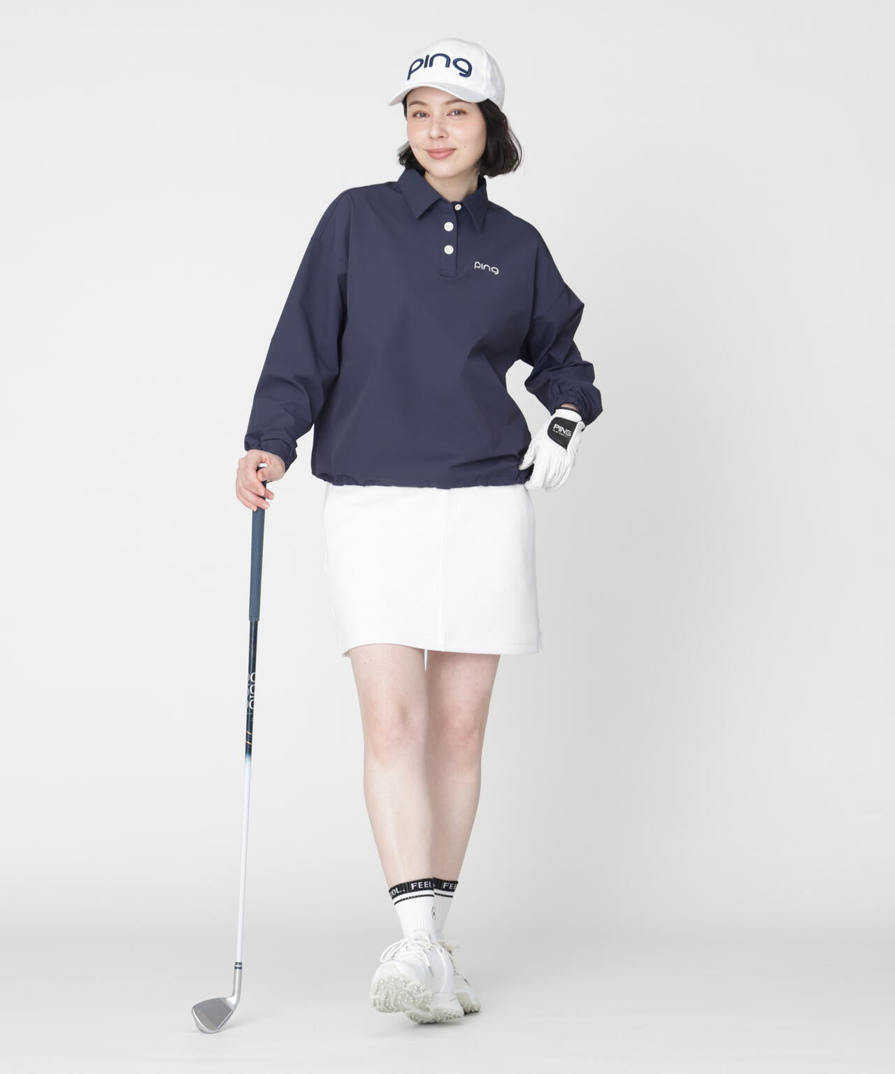 【PING APPAREL】ストレッチ布帛オーバーシャツ (LADIES)