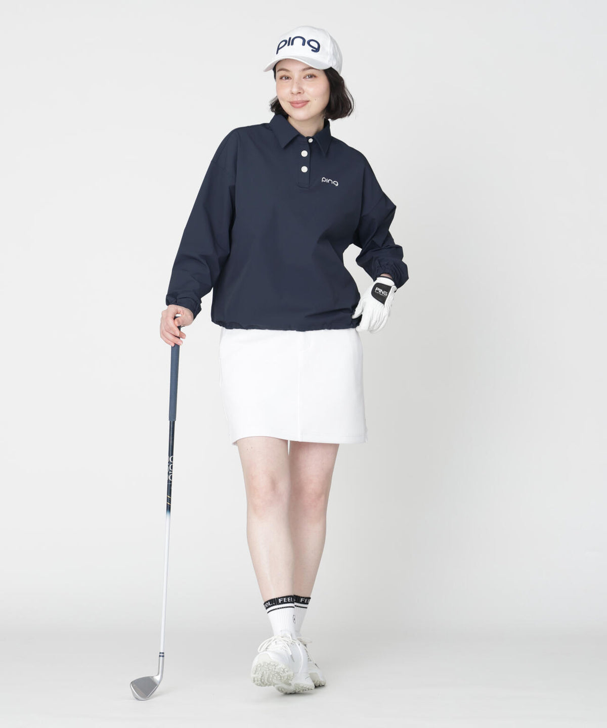 【PING APPAREL】ストレッチ布帛オーバーシャツ (LADIES)