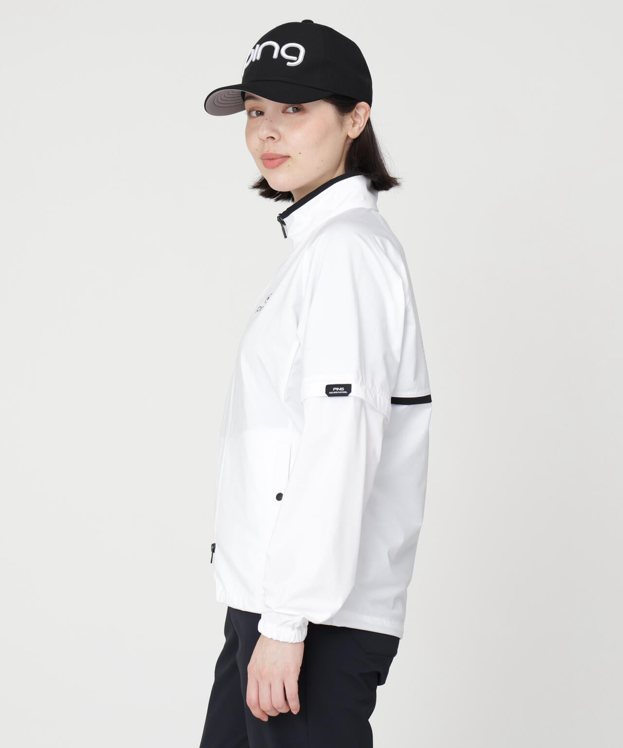 【PING APPAREL】ストレッチハイゲージ天竺2WAYスタンドフルジップブルゾン (LADIES)