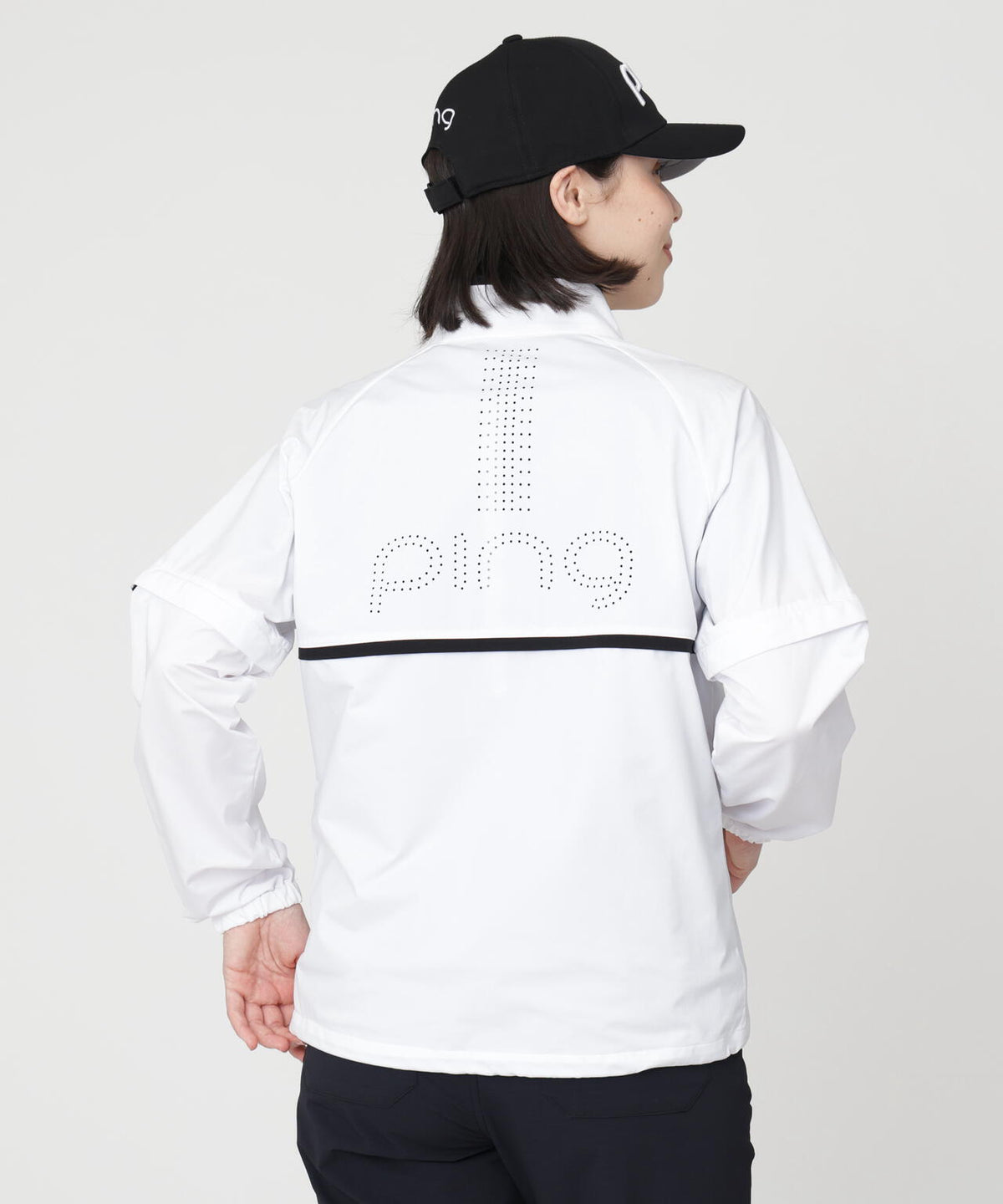 【PING APPAREL】ストレッチハイゲージ天竺2WAYスタンドフルジップブルゾン (LADIES)