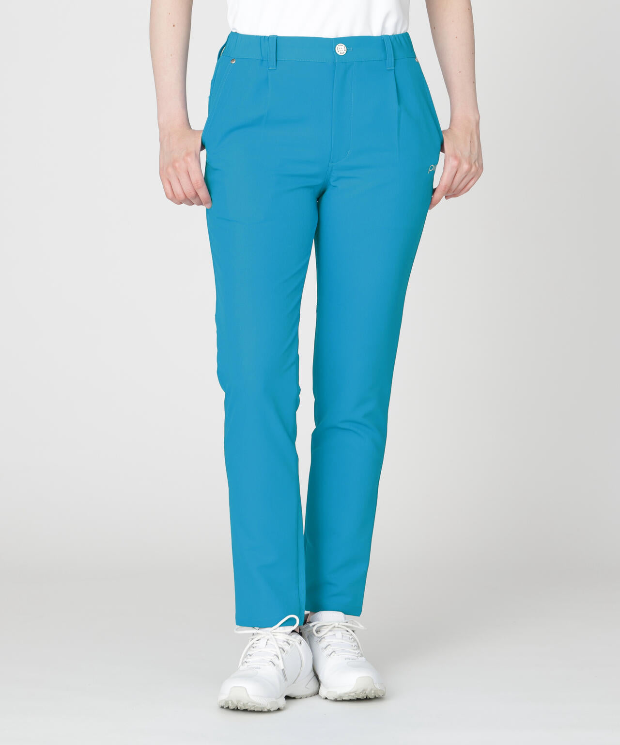 【PING APPAREL】全方向ストレッチ裏グリッドナイロン5ポケットテーパードパンツ (LADIES)