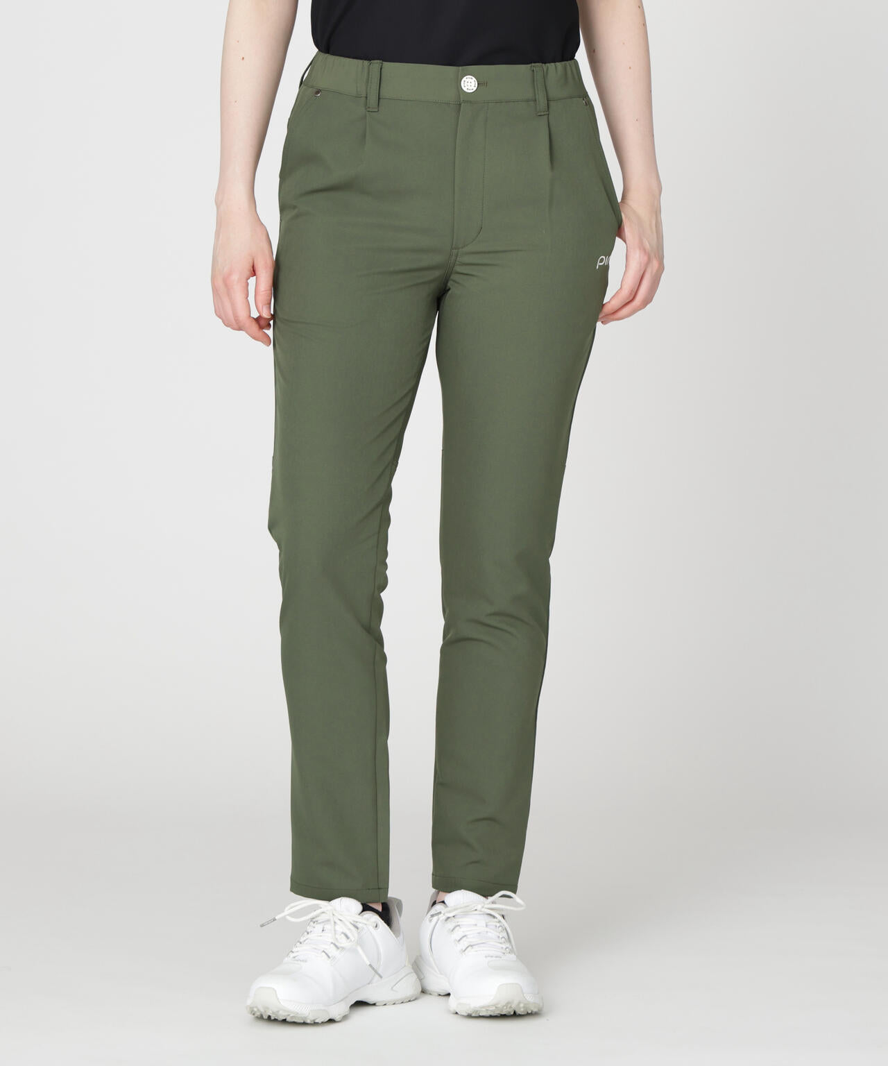 【PING APPAREL】全方向ストレッチ裏グリッドナイロン5ポケットテーパードパンツ (LADIES)