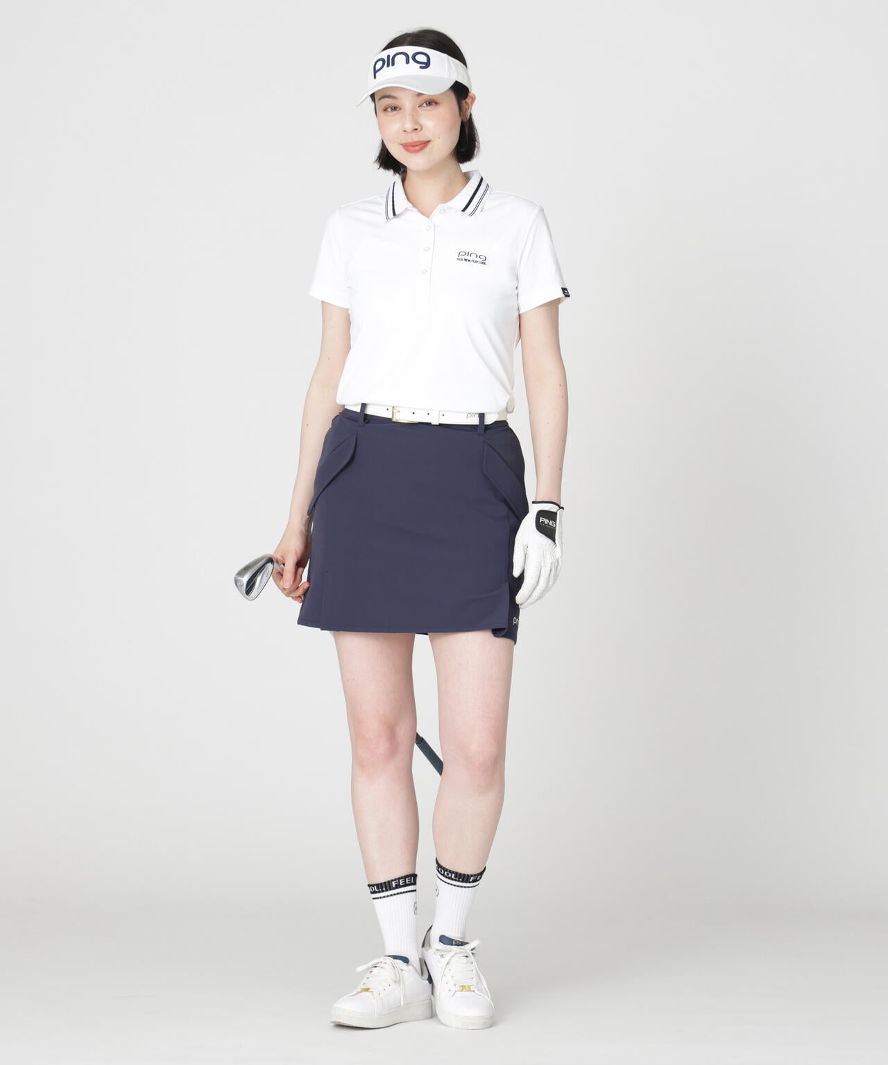 【PING APPAREL】ダブルストレッチフラップスカート (LADIES)