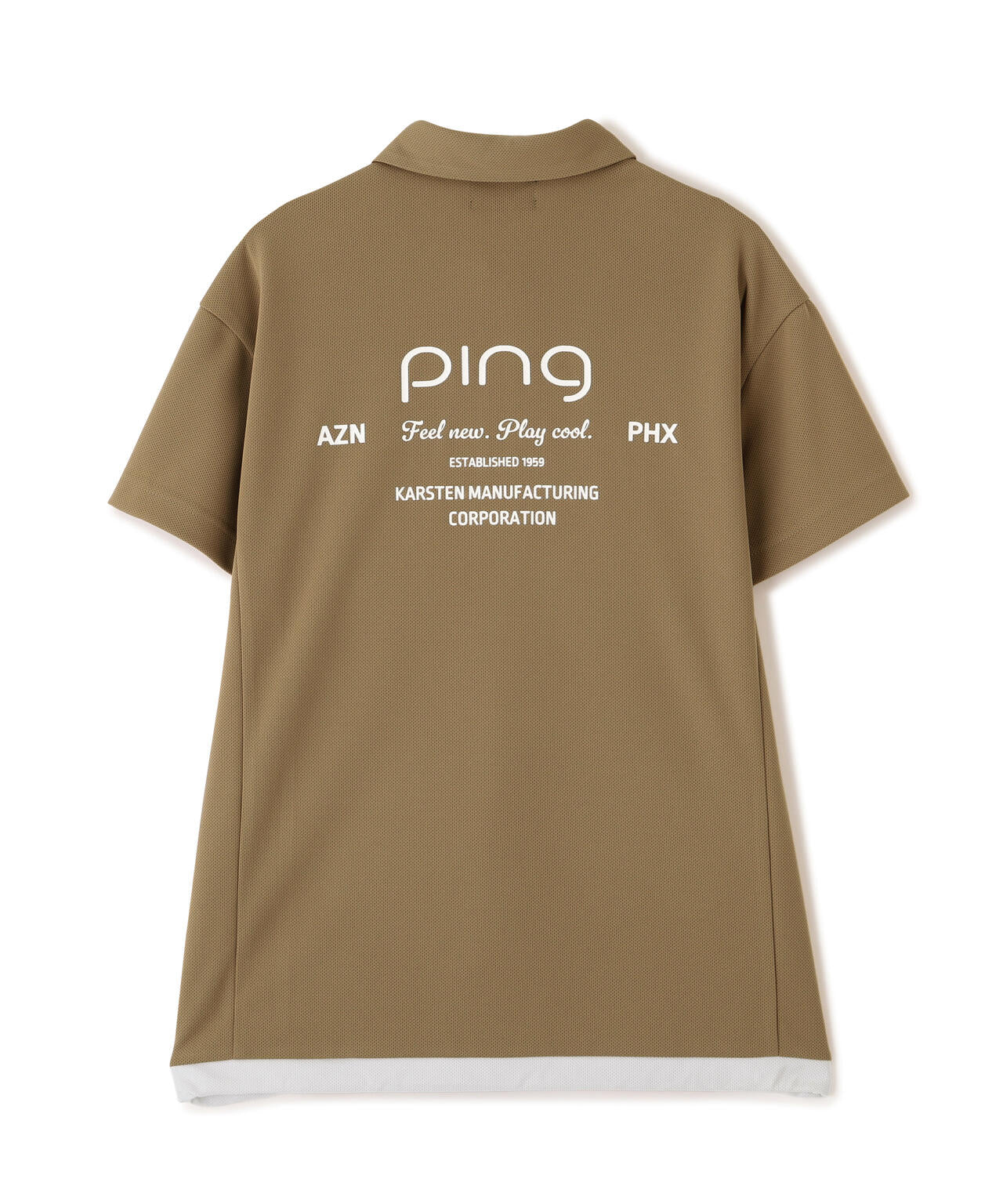 【PING APPAREL】オクタピンメッシュ半袖ハーフジップシャツ (LADIES)