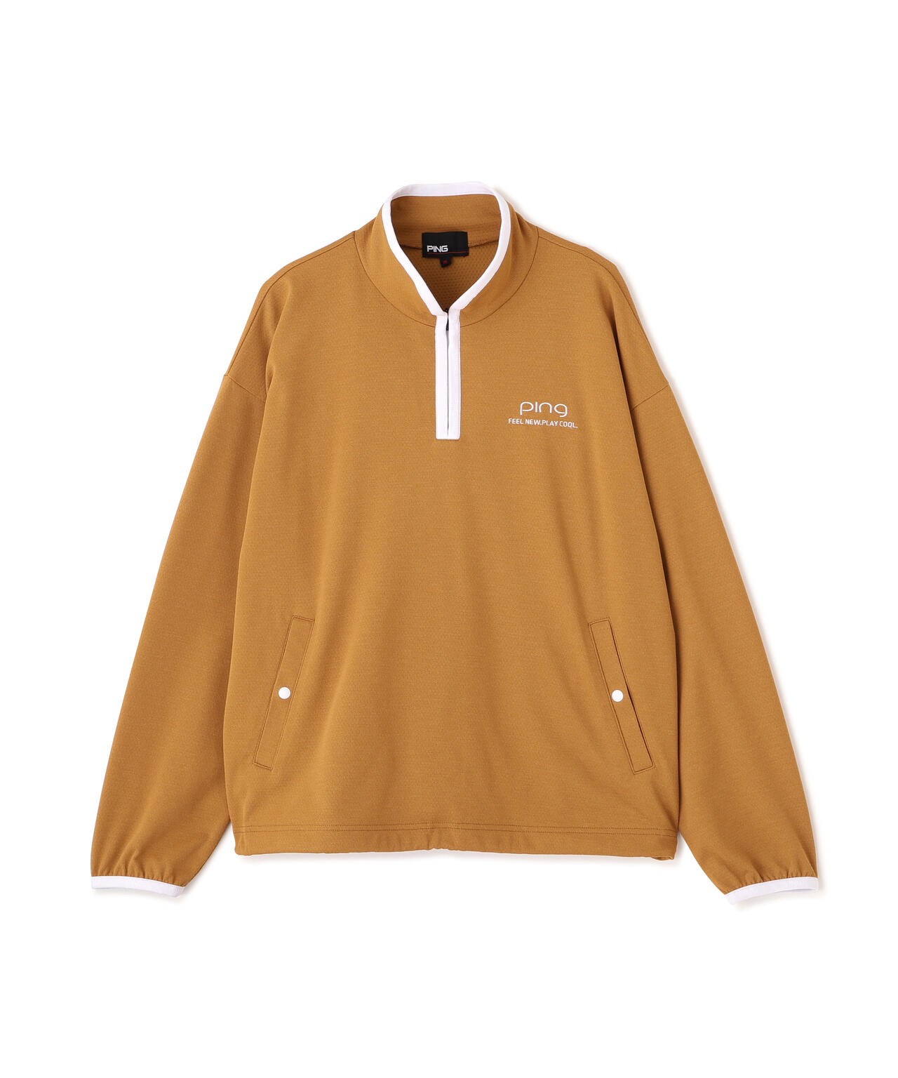 【PING APPAREL】メッシュリバーニットハーフジップカットソー (LADIES)