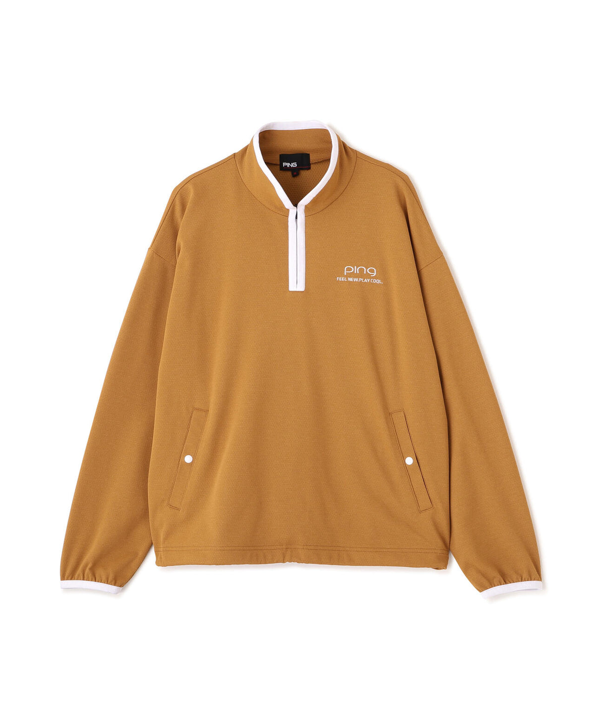 【PING APPAREL】メッシュリバーニットハーフジップカットソー (LADIES)