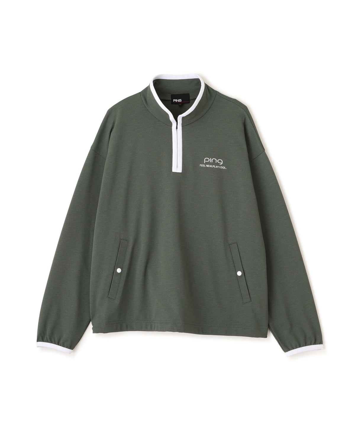 【PING APPAREL】メッシュリバーニットハーフジップカットソー (LADIES)