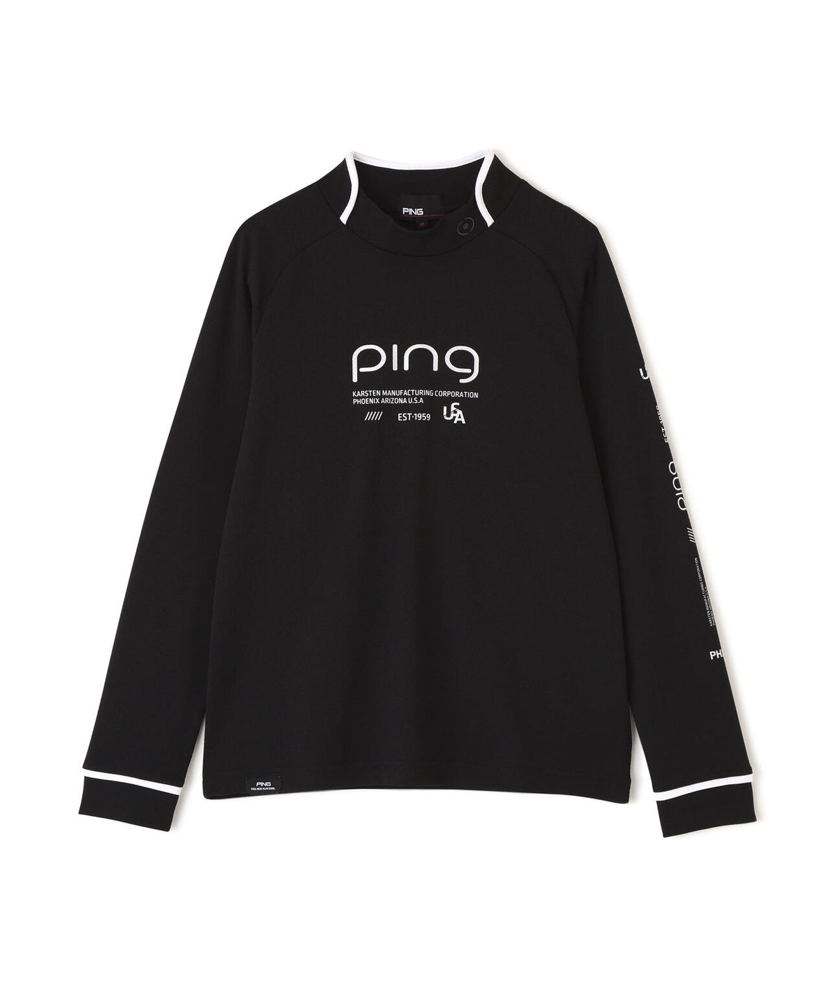 【PING APPAREL】格子リバーススクラムテック長袖ハイネックシャツ (LADIES)