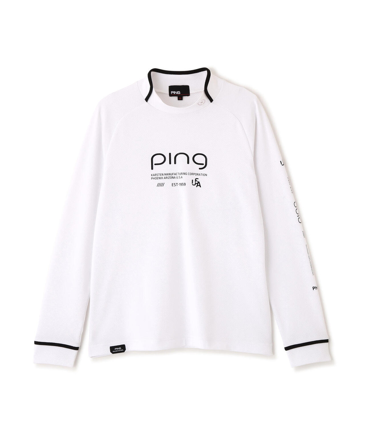 【PING APPAREL】格子リバーススクラムテック長袖ハイネックシャツ (LADIES)
