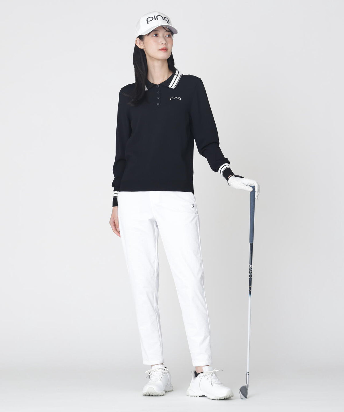 【PING APPAREL】スキッパーニットプルオーバー (LADIES)