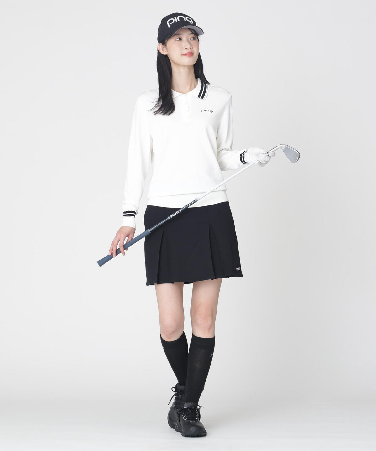 【PING APPAREL】スキッパーニットプルオーバー (LADIES)
