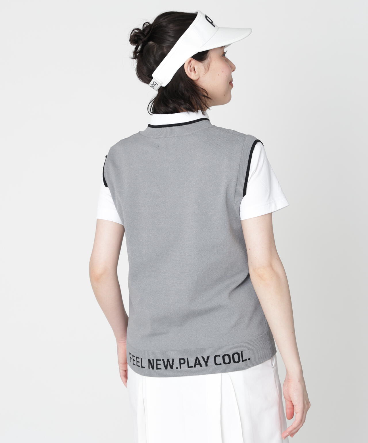 【PING APPAREL】Vネックニットベスト (LADIES)