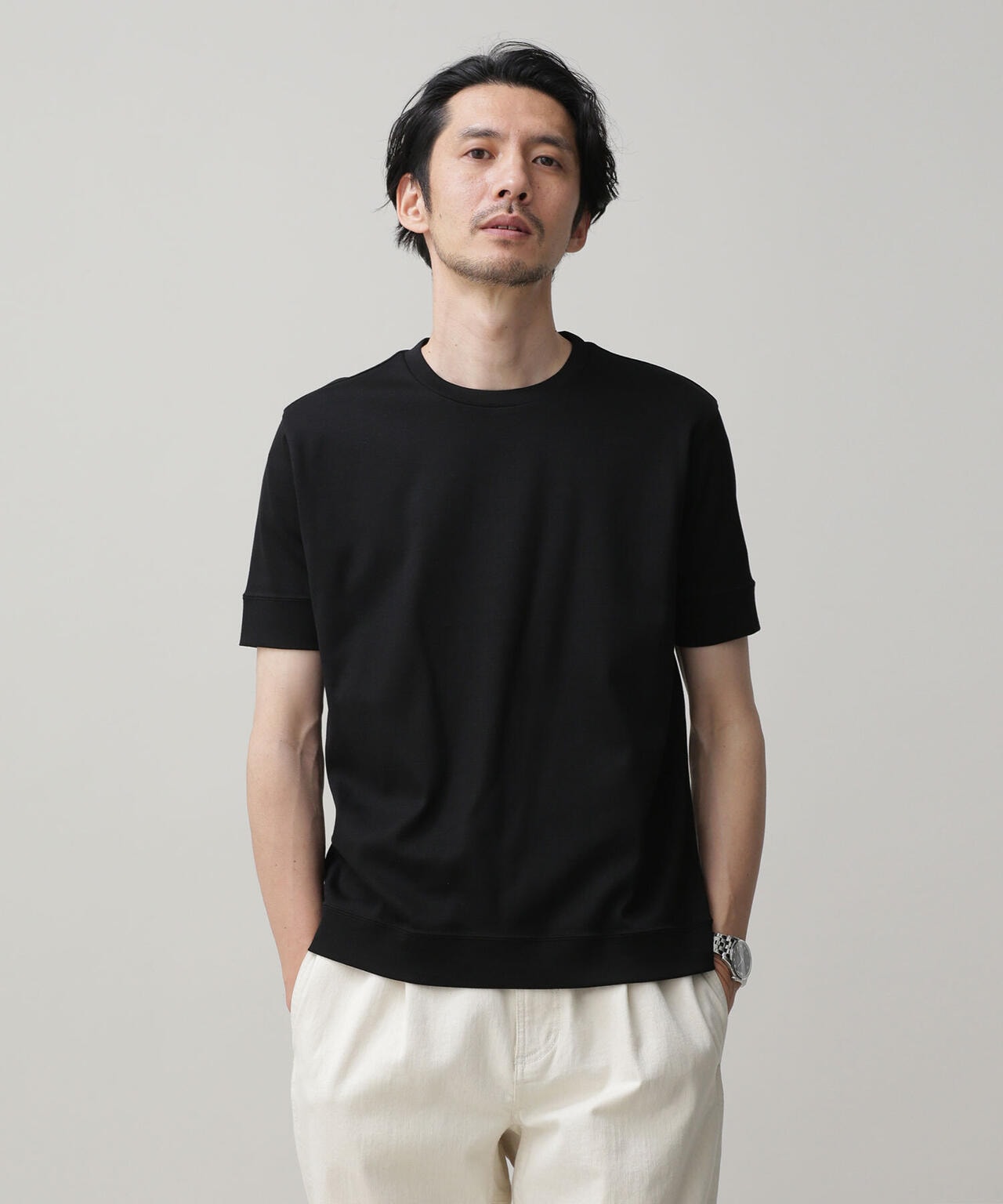 LB.03/「FORMAL JERSEY」クルーネックカットソー半袖