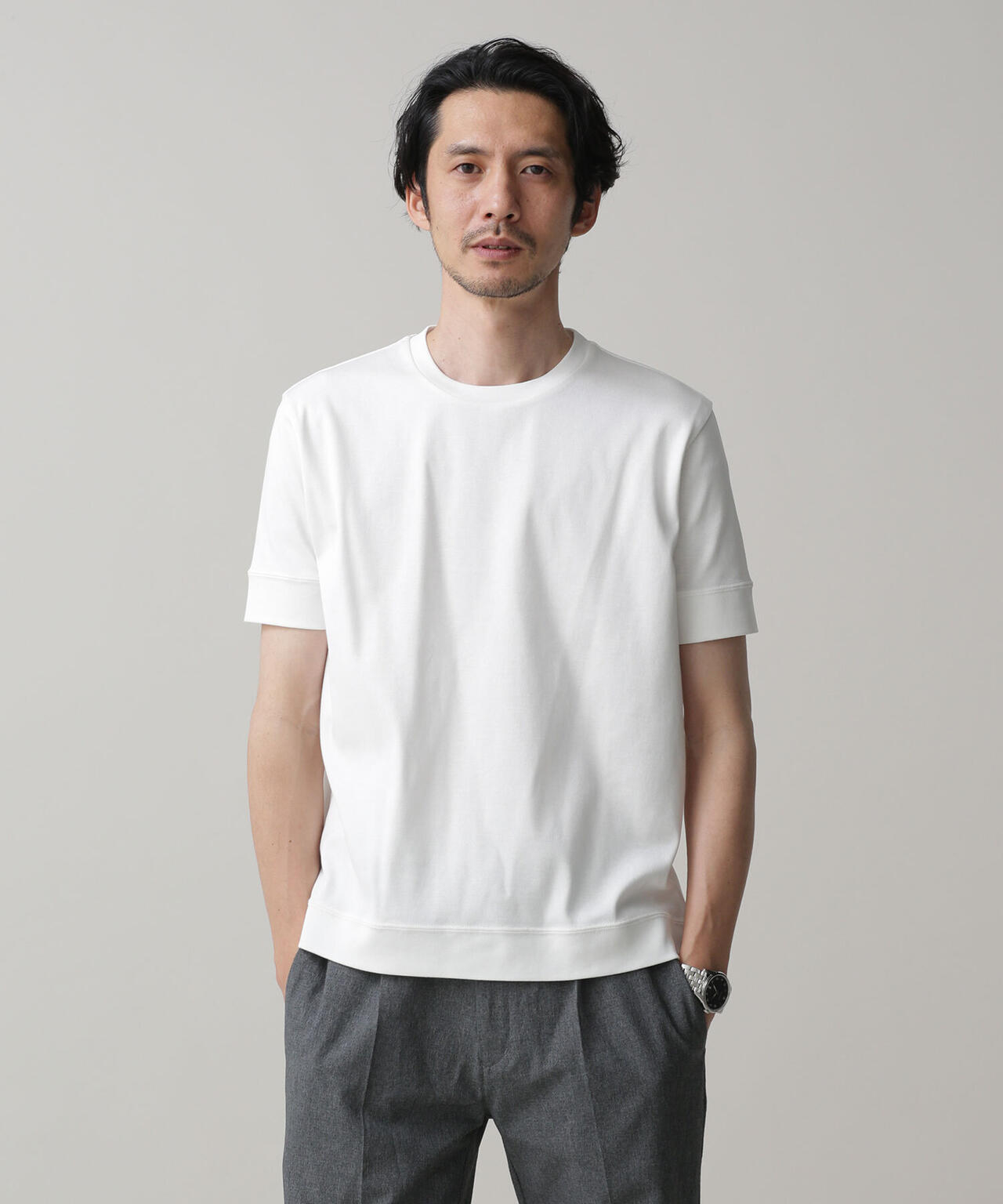 LB.03/「FORMAL JERSEY」クルーネックカットソー半袖