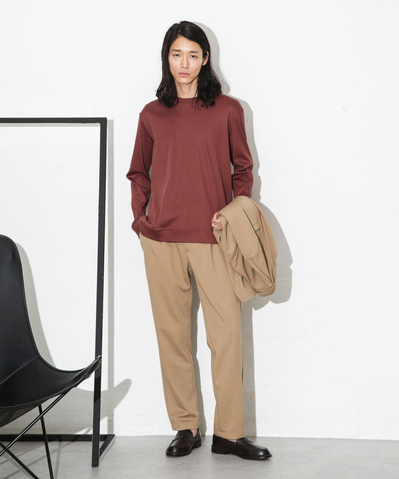 「FORMAL JERSEY」クルーネックカットソー長袖