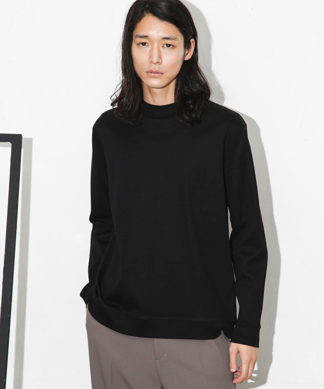 「FORMAL JERSEY」モックネックカットソー長袖