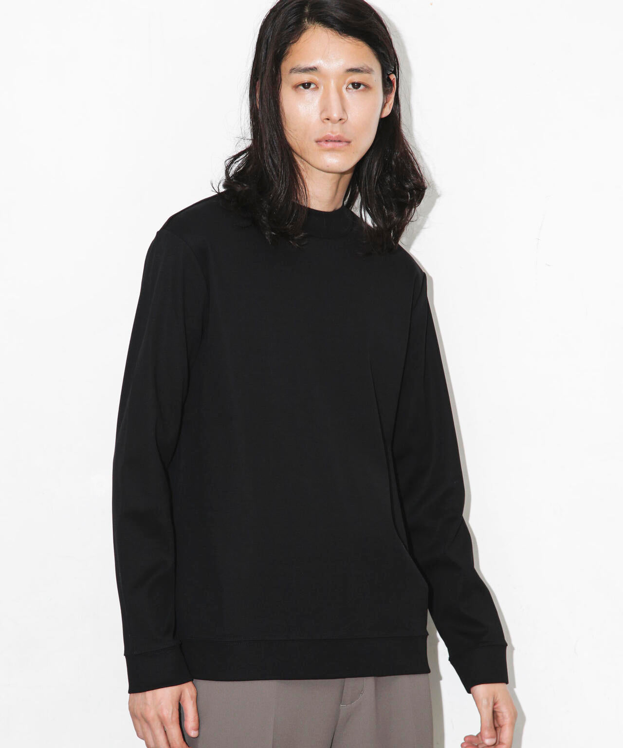 「FORMAL JERSEY」モックネックカットソー長袖
