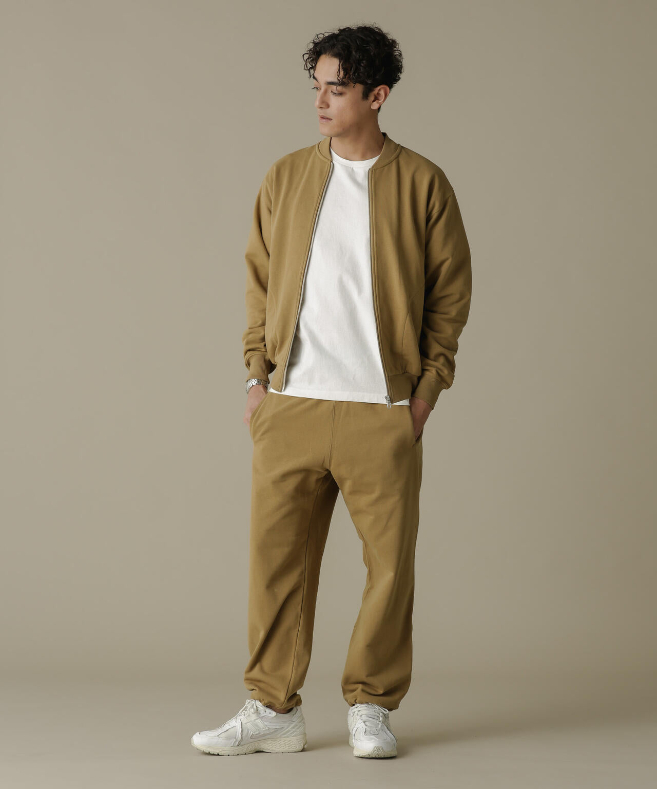 「NJ/CLUB」HOMESTOCK SORONA裏毛リブブルゾン(セットアップ可)