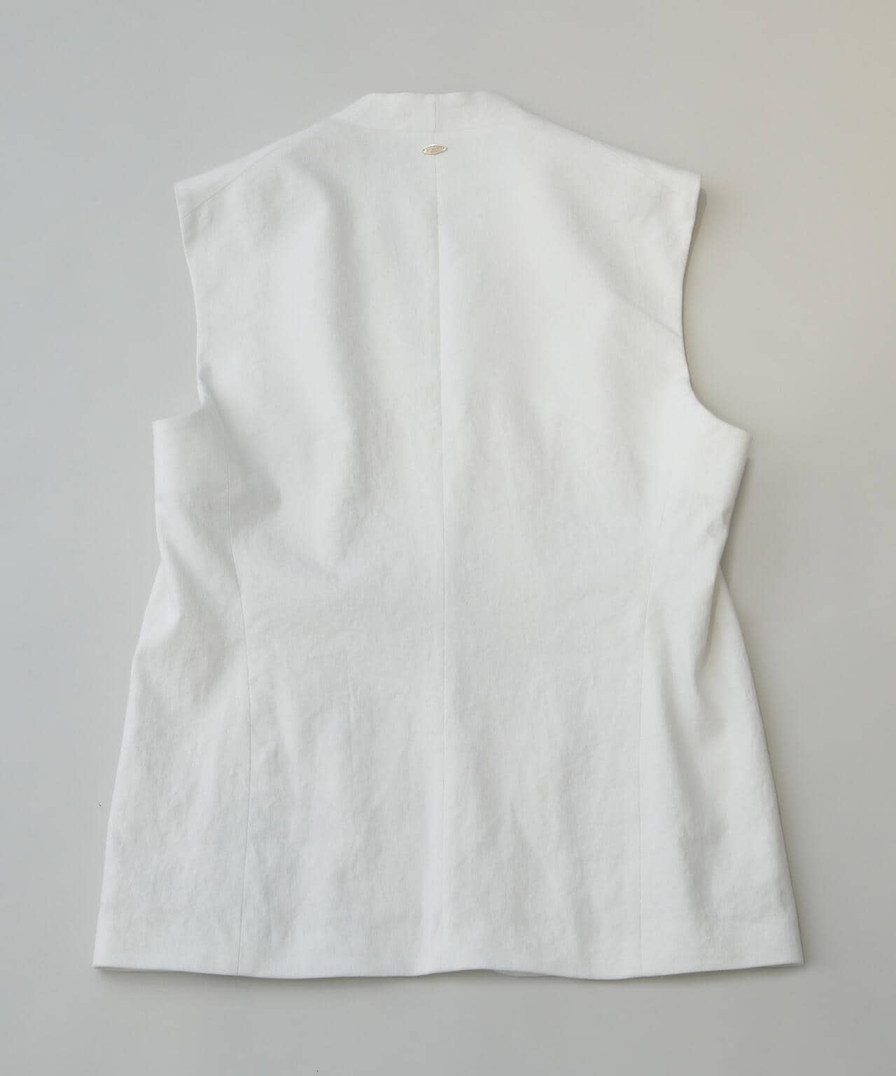 AB.コットン/リネンオックススリーブレスジャケット