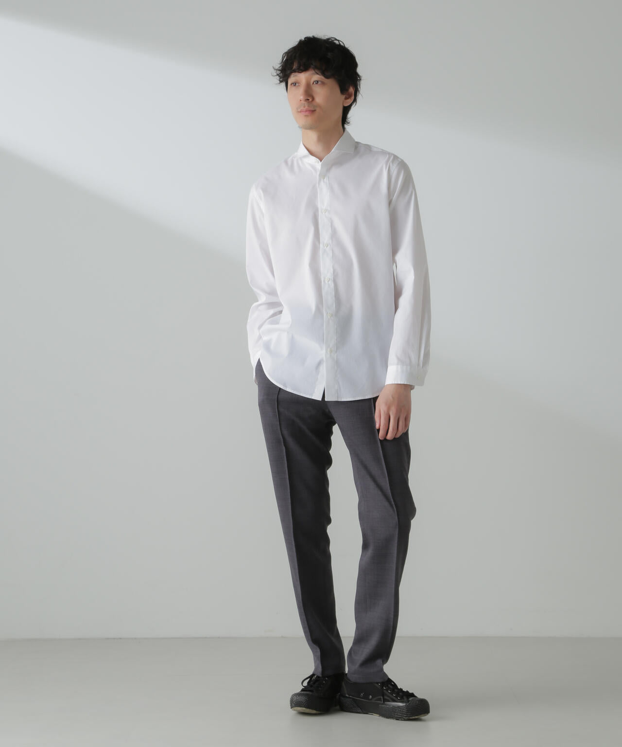 「ICE FLOW LINEN」カッタウェイシャツ 長袖