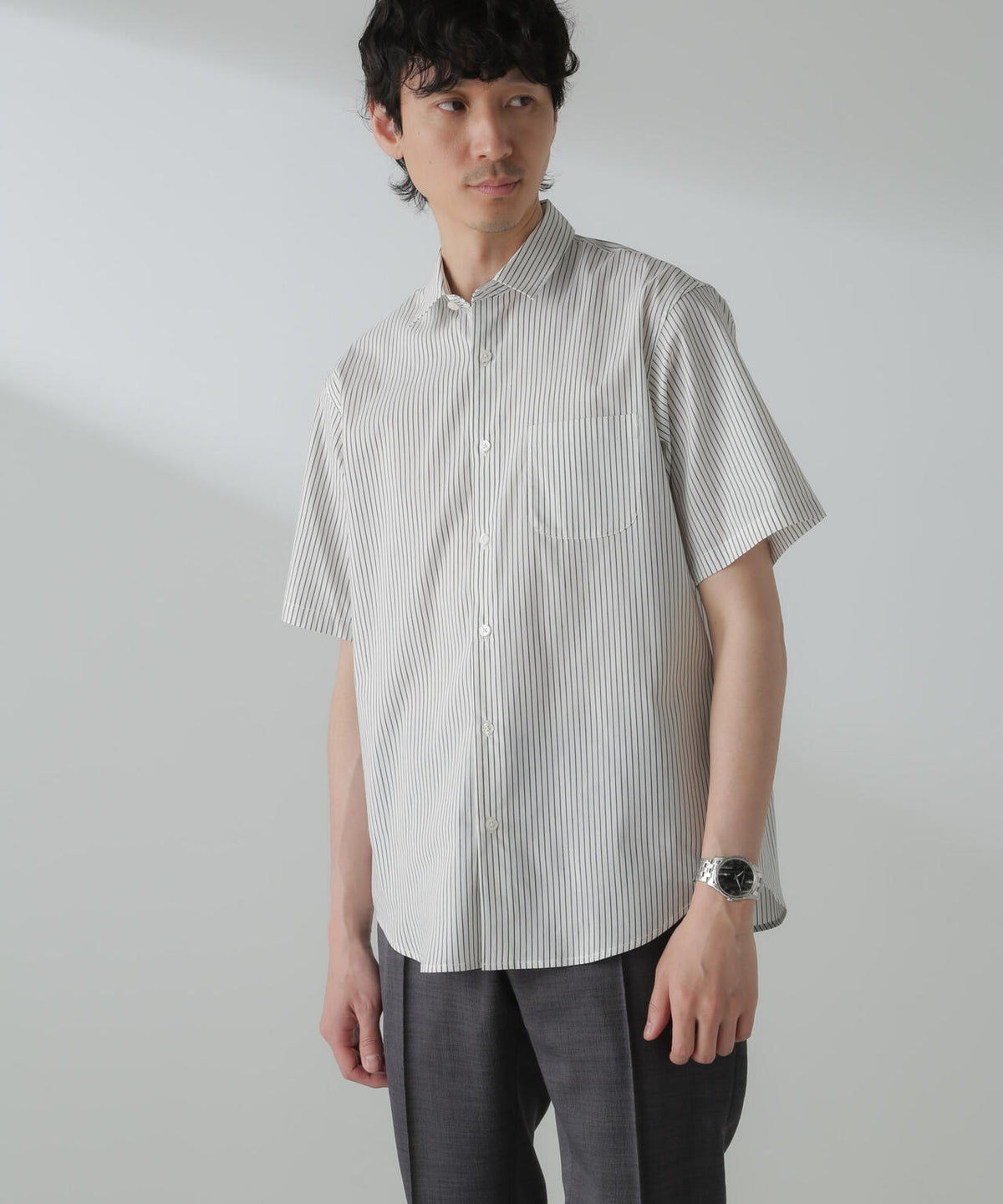 「ICE FLOW LINEN」バリエーションシャツ 半袖