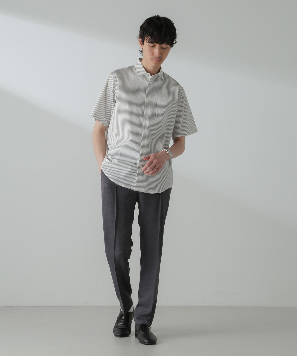 「ICE FLOW LINEN」バリエーションシャツ 半袖