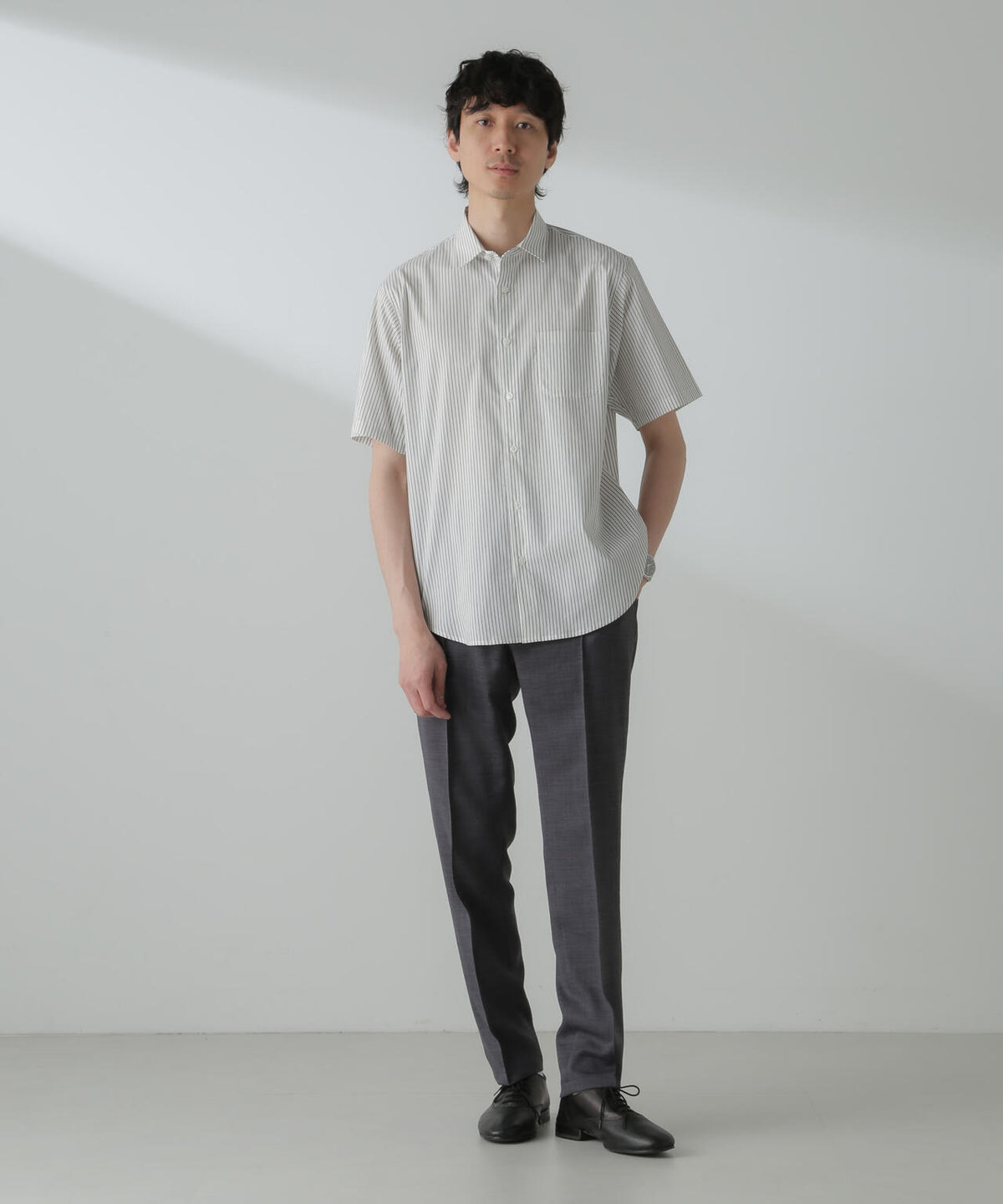 「ICE FLOW LINEN」バリエーションシャツ 半袖