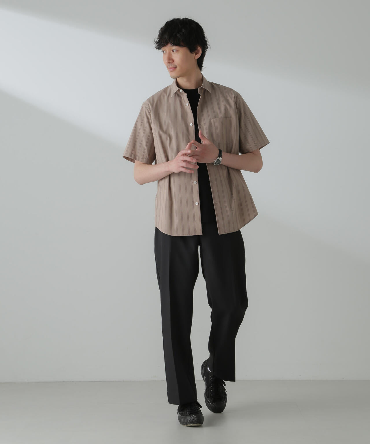 「ICE FLOW LINEN」バリエーションシャツ 半袖