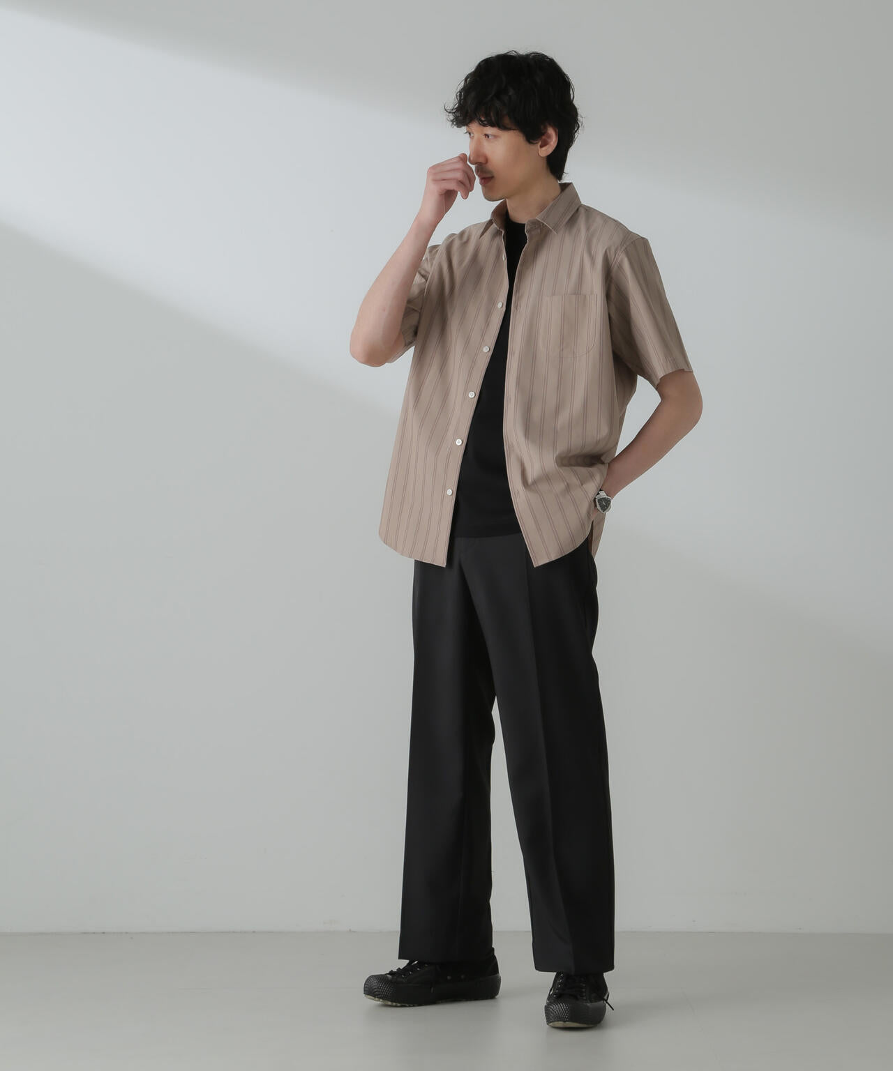 「ICE FLOW LINEN」バリエーションシャツ 半袖