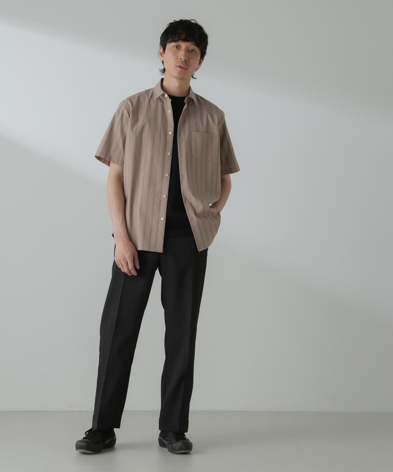 「ICE FLOW LINEN」バリエーションシャツ 半袖