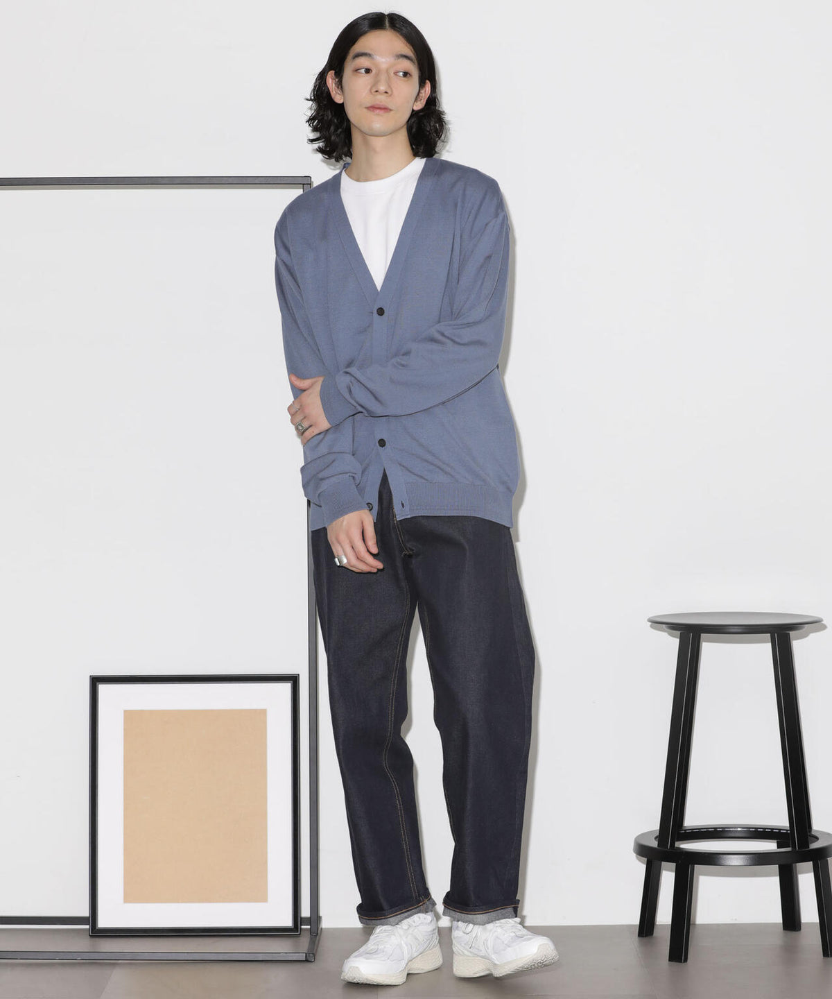 「タフニット」Vネックカーディガン