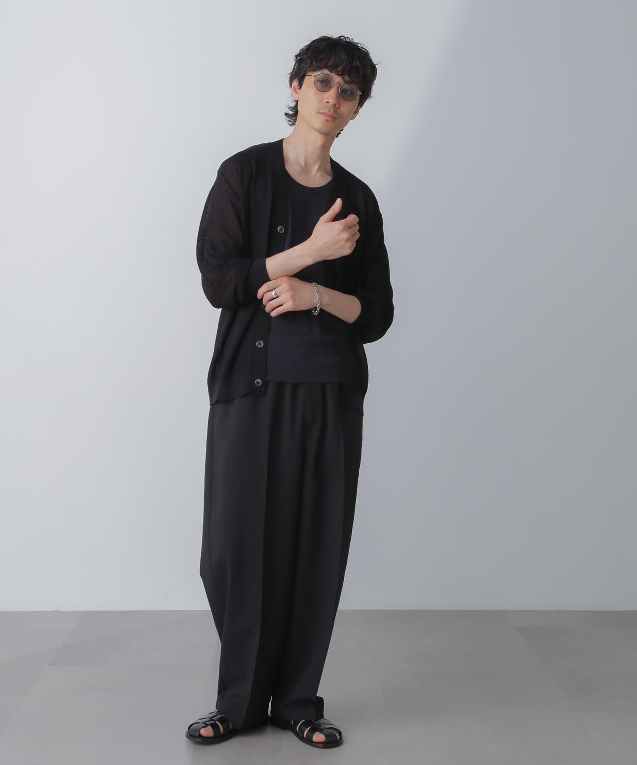 ハイゲージ リンクスニットカーディガン