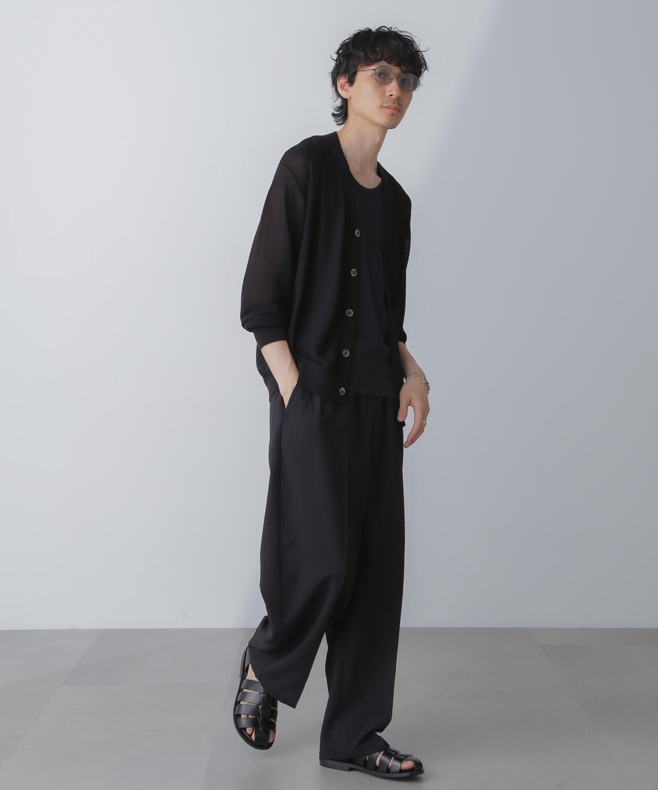 ハイゲージ リンクスニットカーディガン