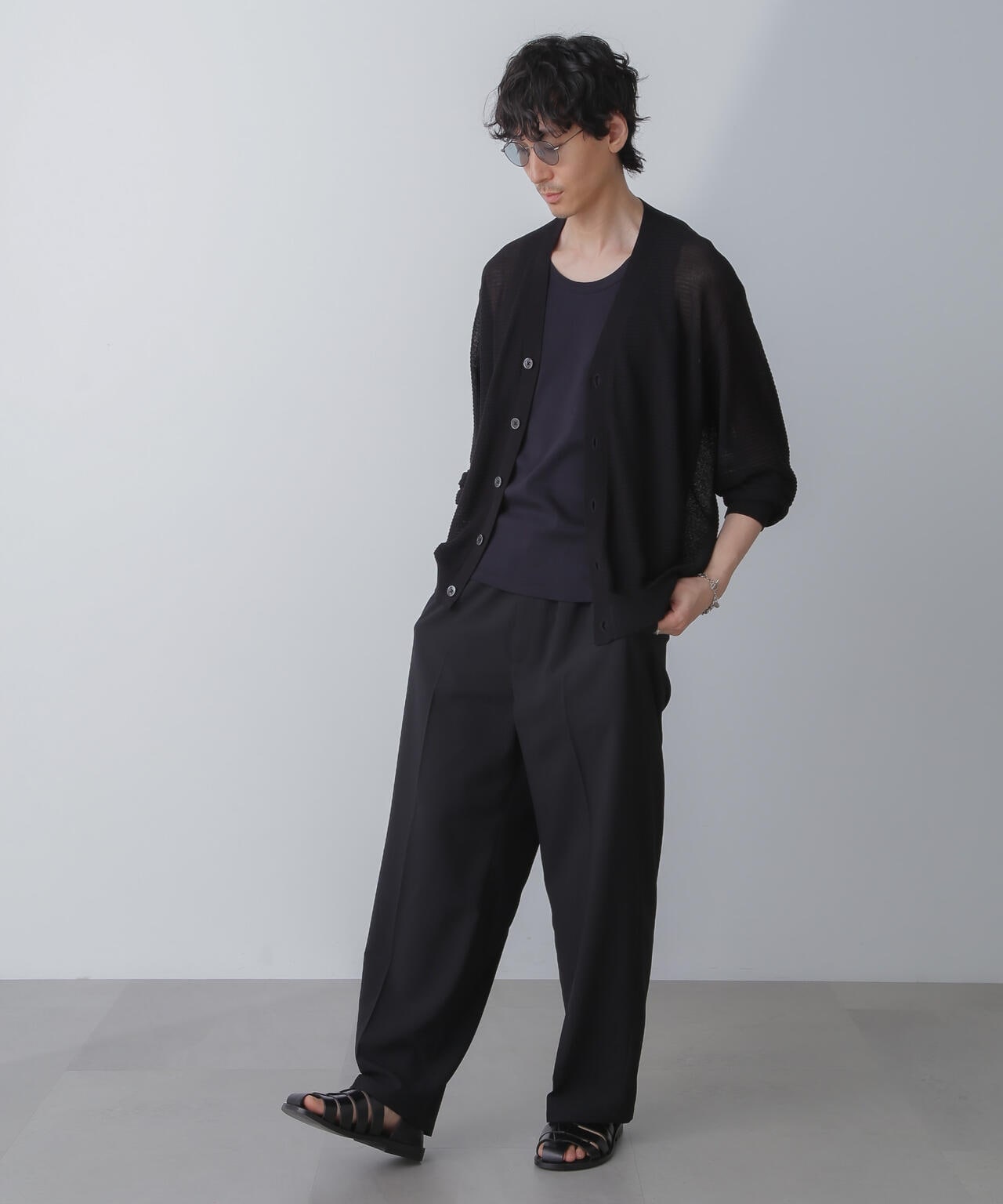 ハイゲージ リンクスニットカーディガン