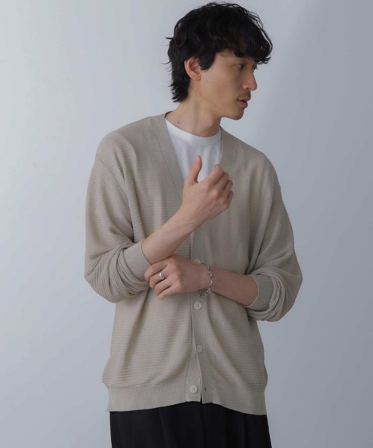 ハイゲージ リンクスニットカーディガン