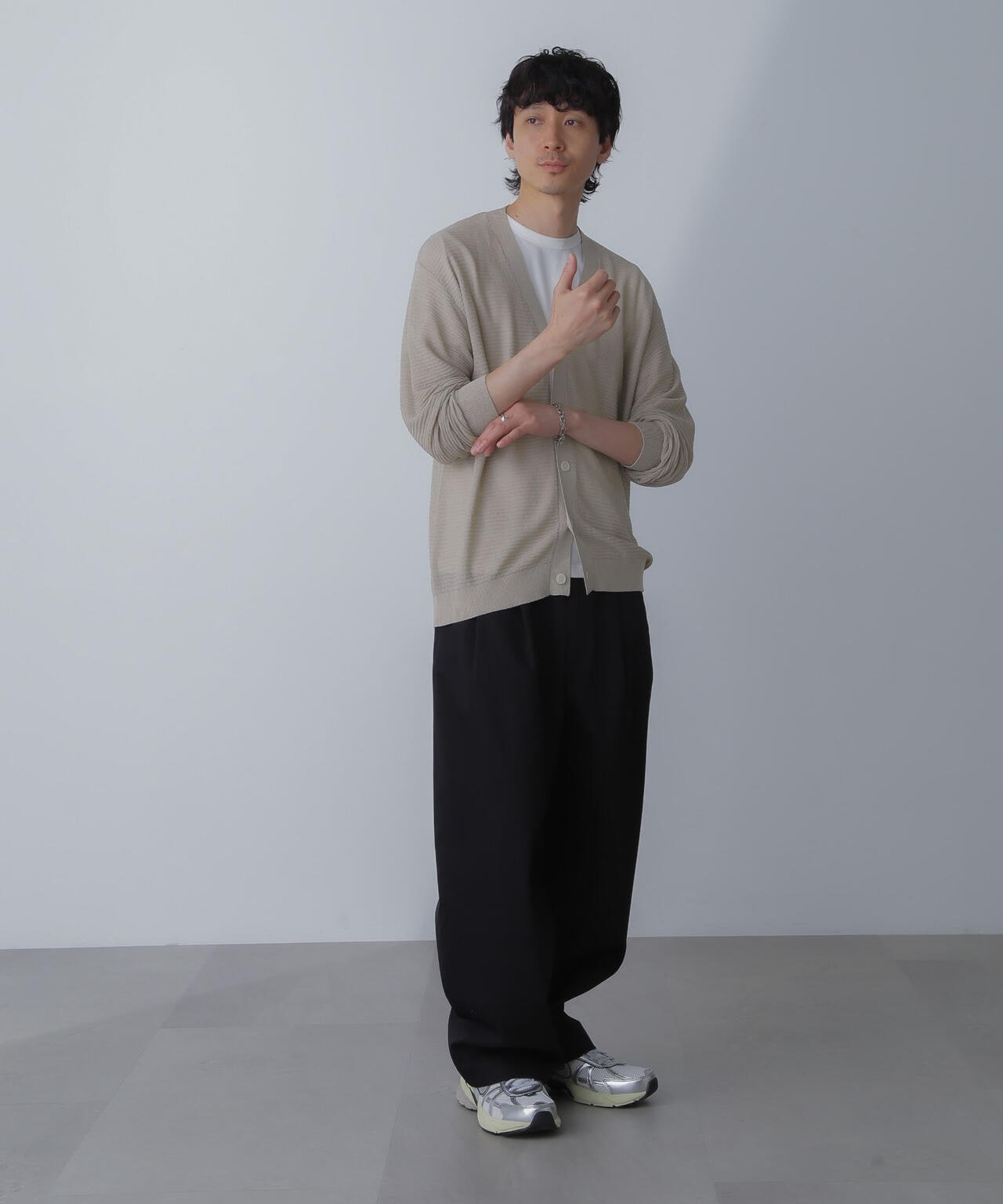 ハイゲージ リンクスニットカーディガン