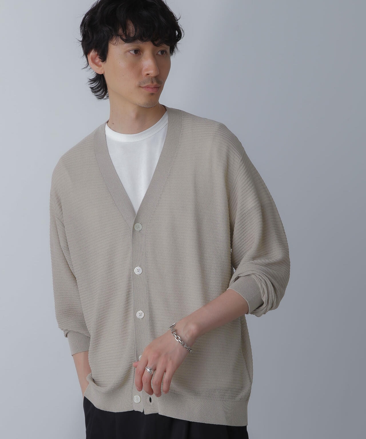 ハイゲージ リンクスニットカーディガン