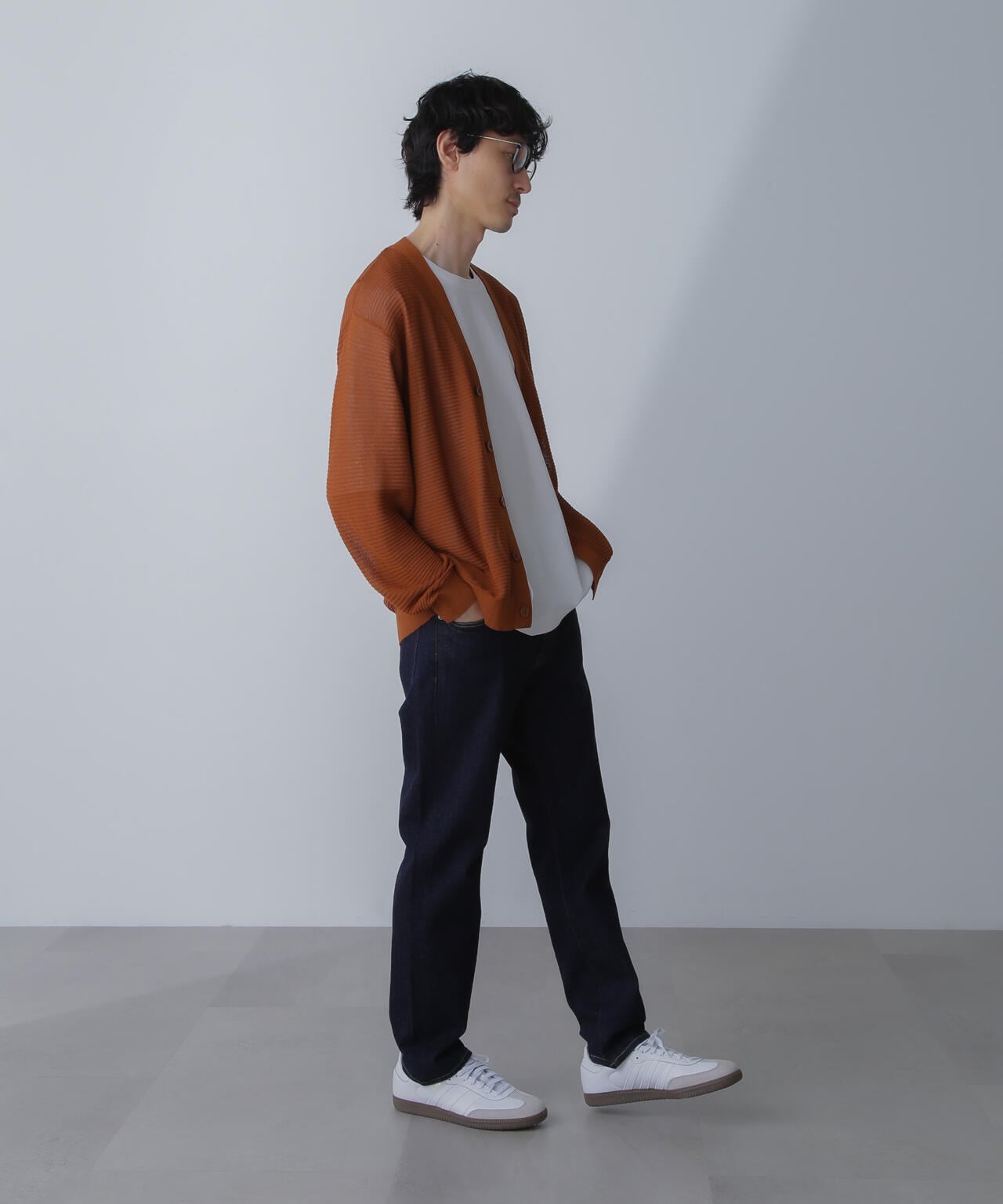 ハイゲージ リンクスニットカーディガン