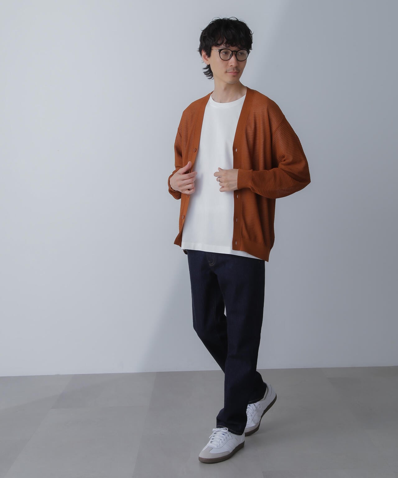 ハイゲージ リンクスニットカーディガン