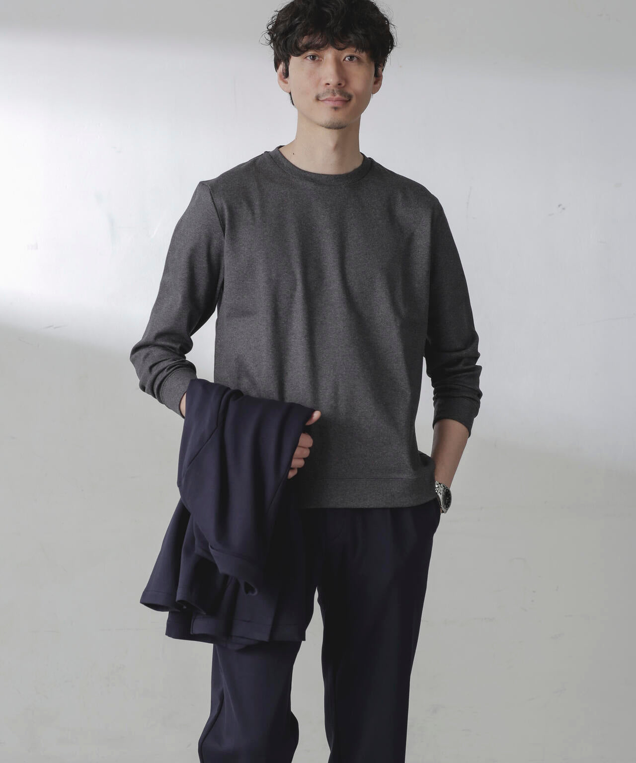 「FORMAL JERSEY」クルーネックカットソー長袖