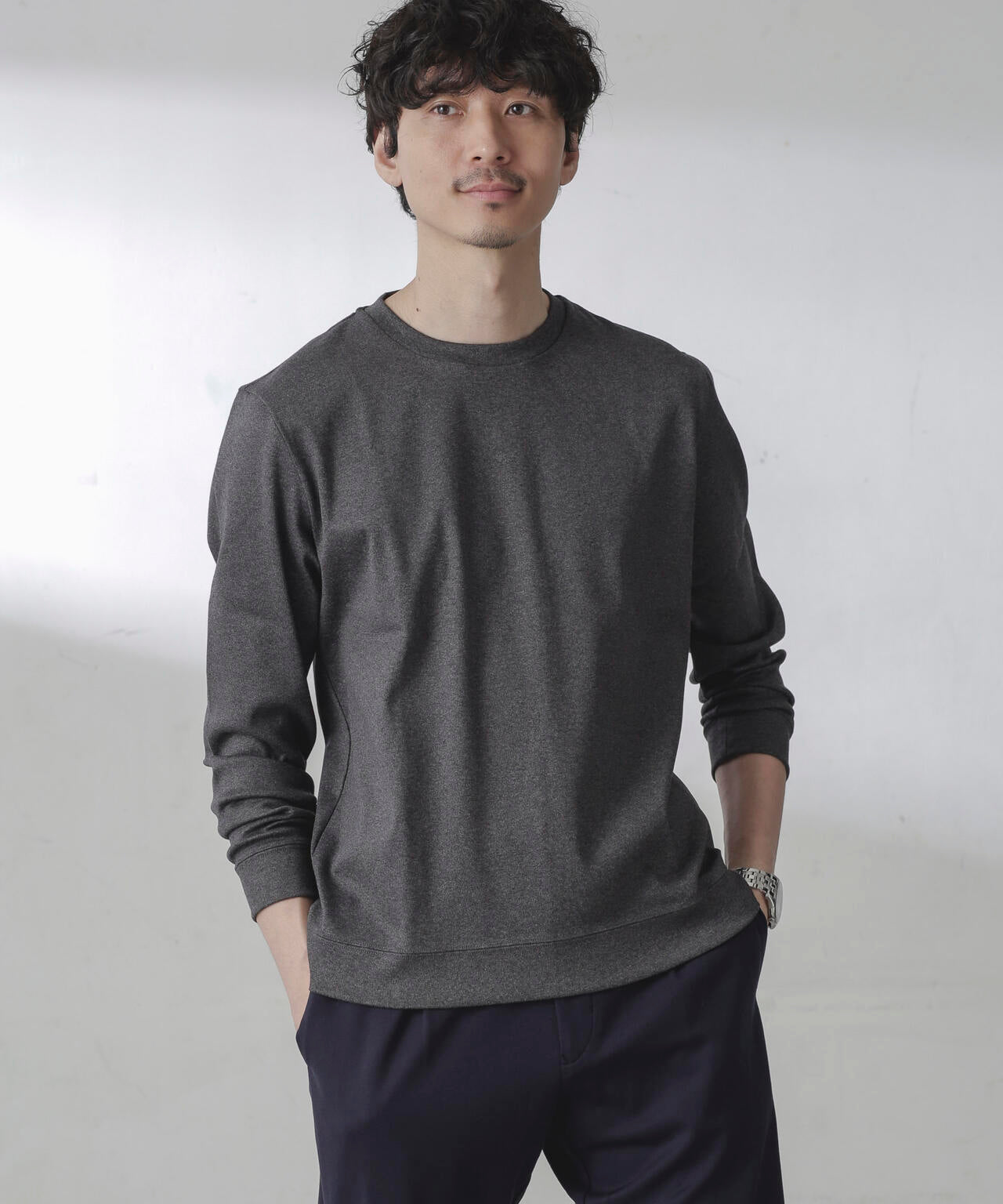 「FORMAL JERSEY」クルーネックカットソー長袖