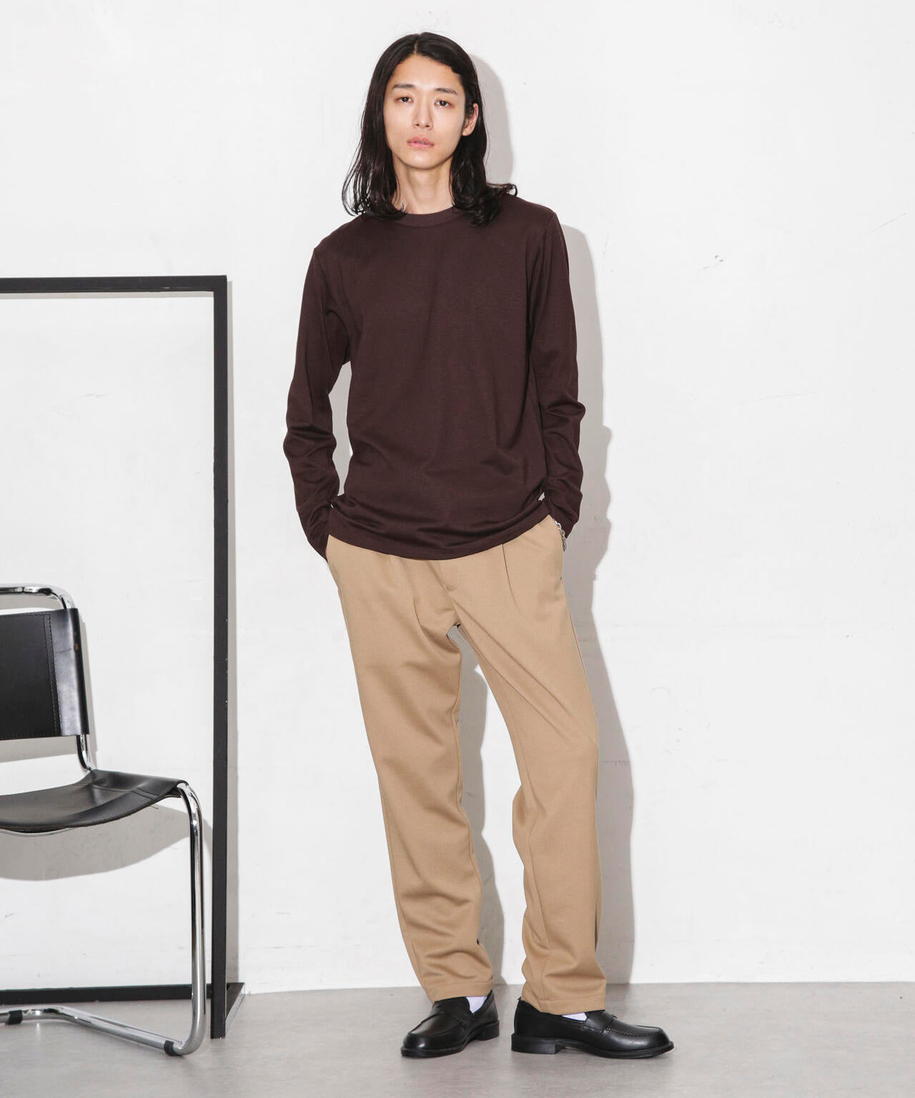 Anti Soaked 汗染み防止 クルーネックTシャツ長袖