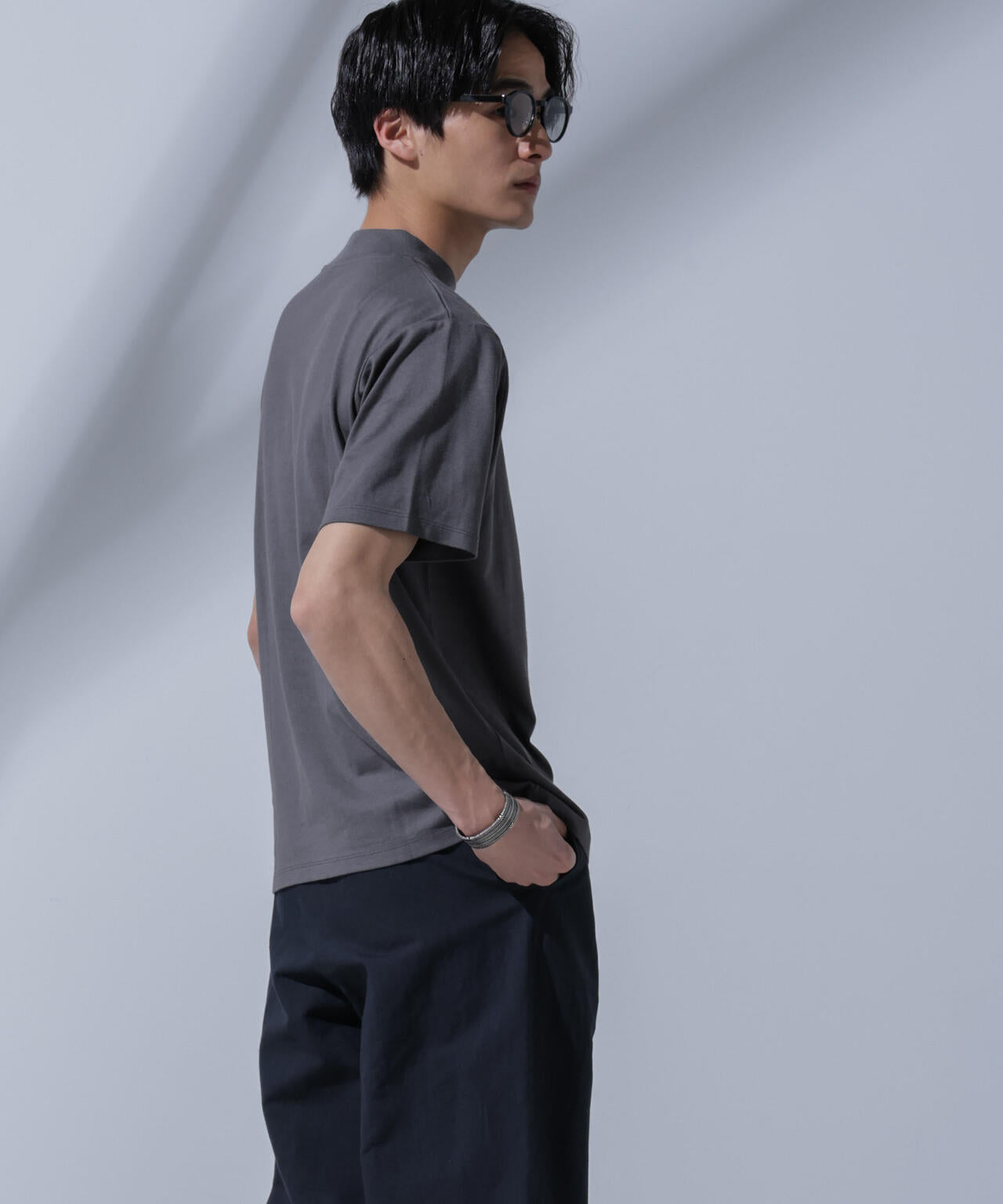 Anti Soaked(R)汗染み防止 モックネックTシャツ