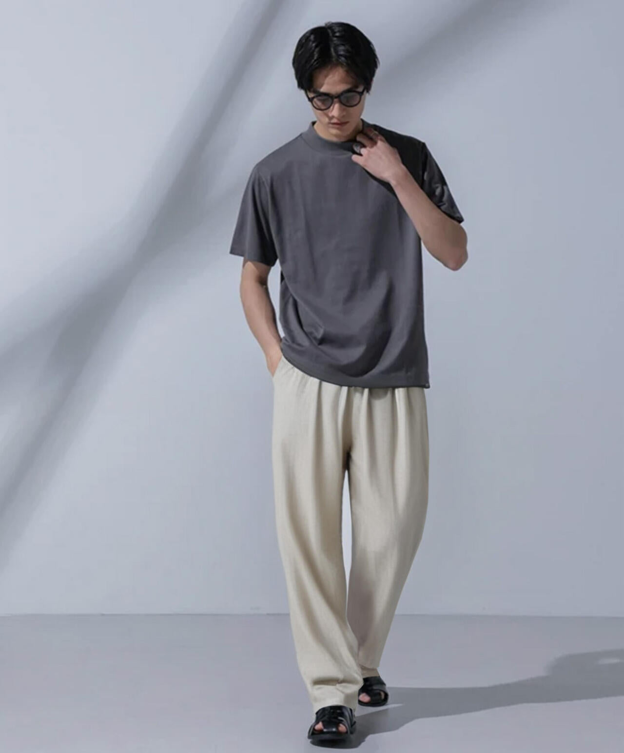 Anti Soaked(R)汗染み防止 モックネックTシャツ