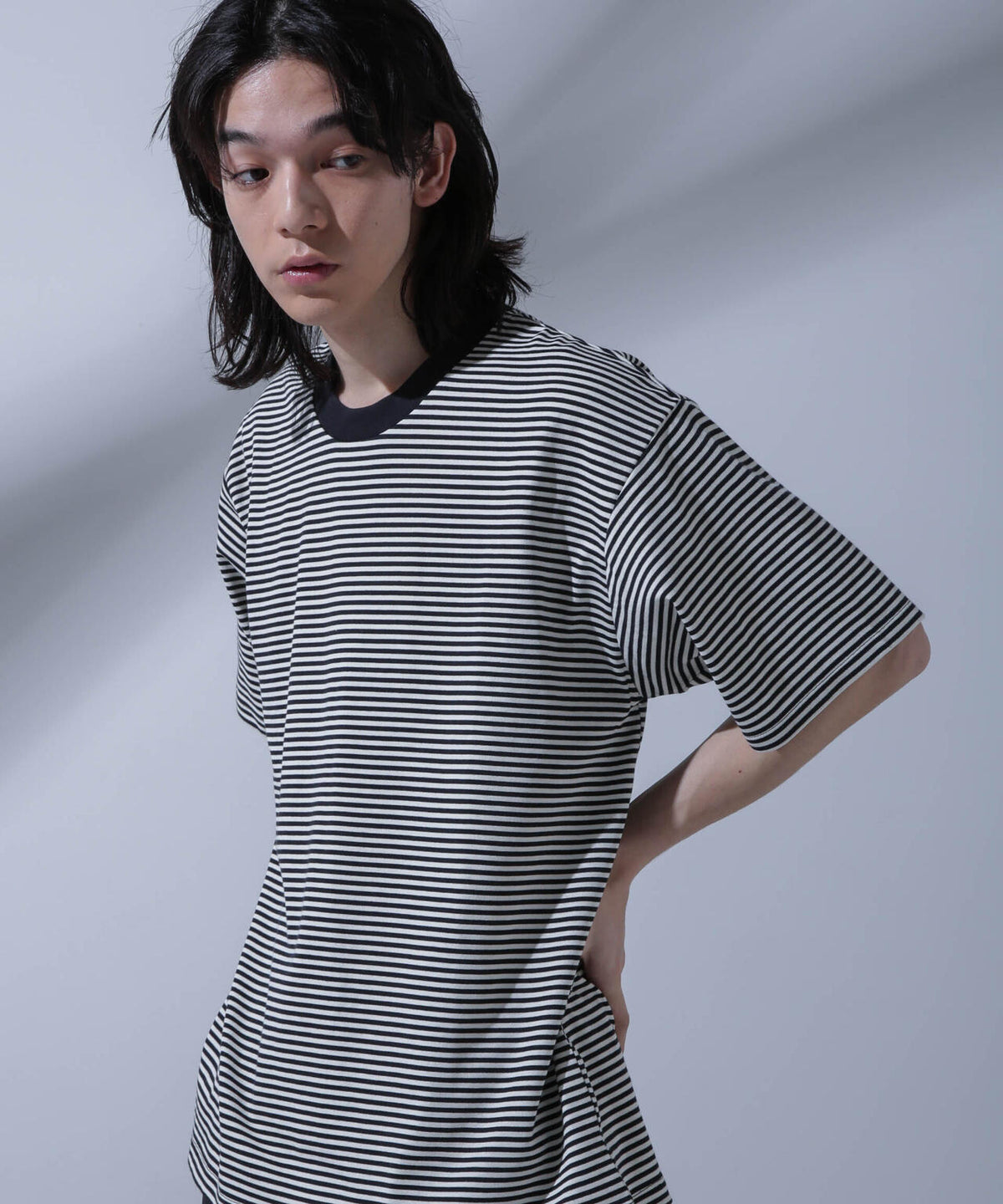 Anti Soaked(R) 汗染み防止 ボーダークルーネックTシャツ