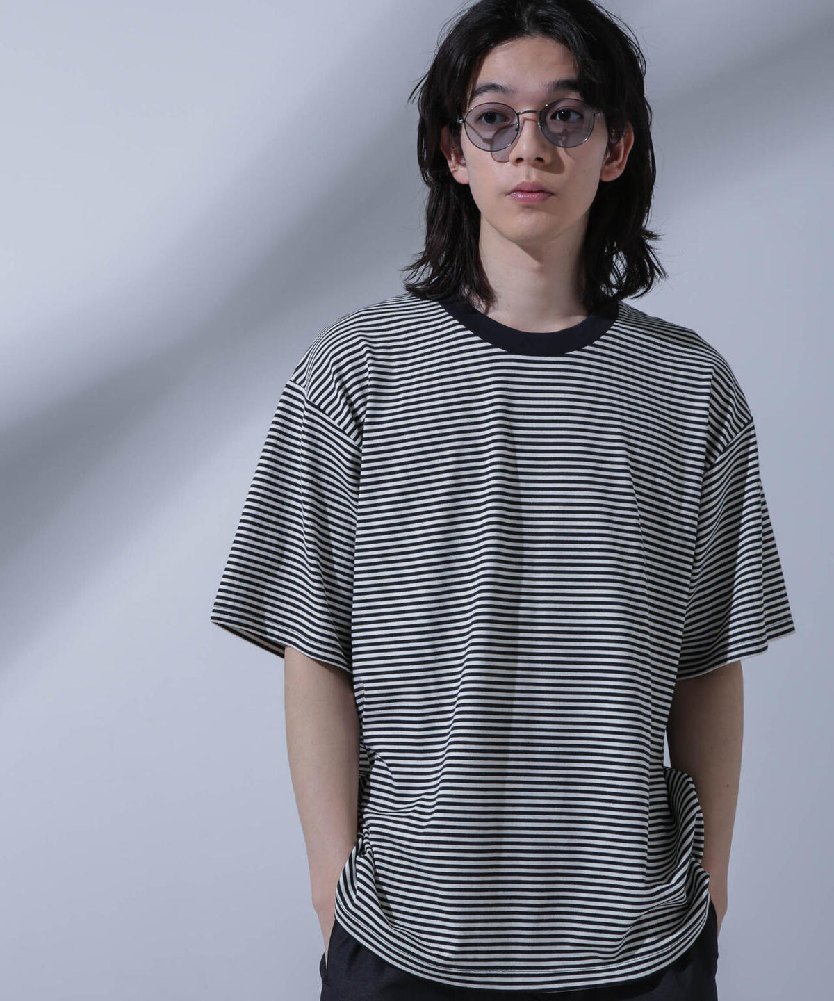 Anti Soaked(R) 汗染み防止 ボーダークルーネックTシャツ