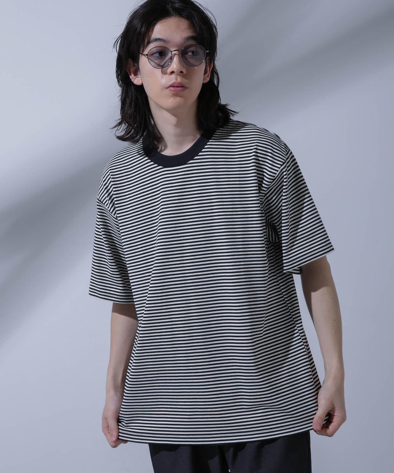 Anti Soaked(R) 汗染み防止 ボーダークルーネックTシャツ