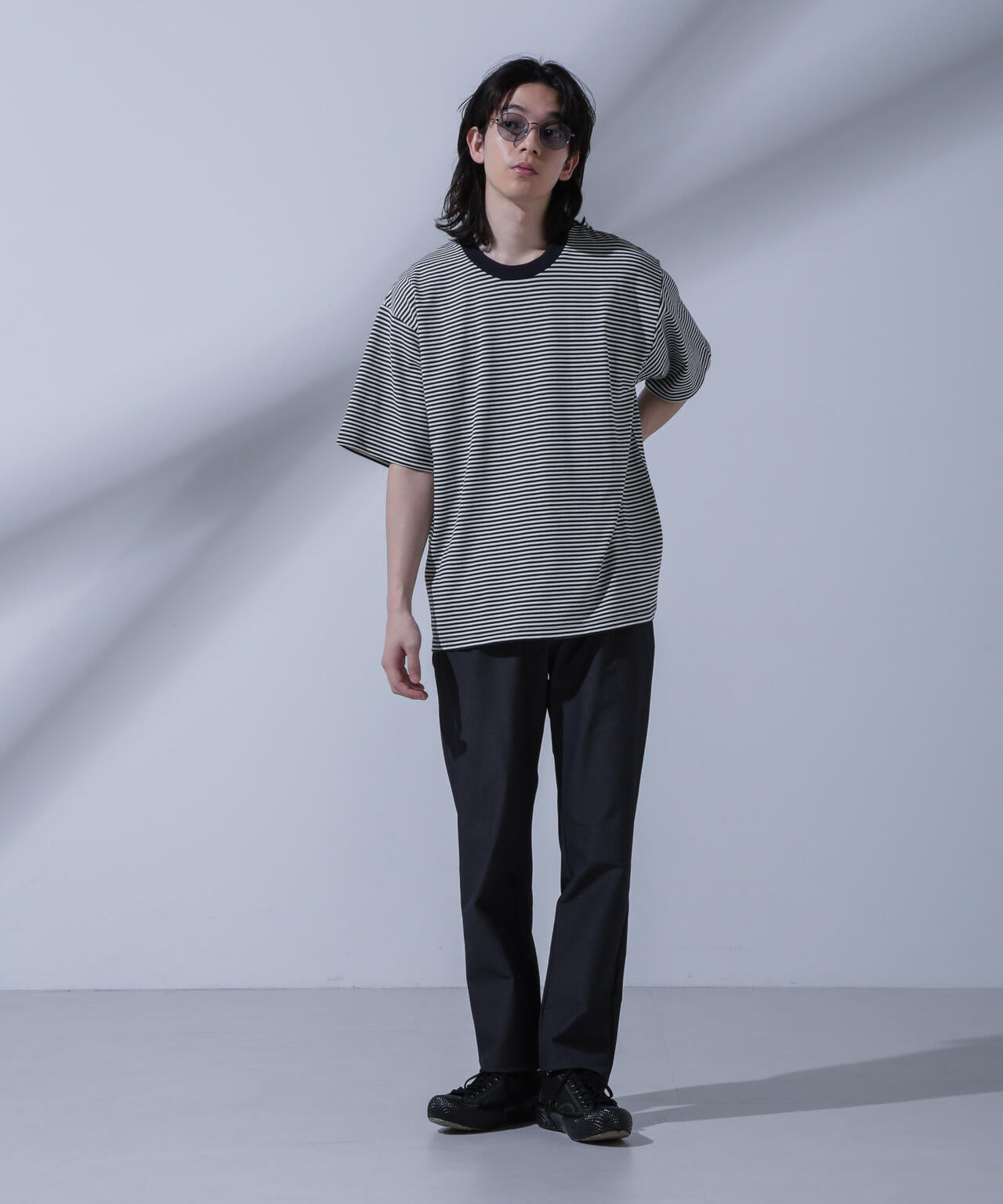 Anti Soaked(R) 汗染み防止 ボーダークルーネックTシャツ