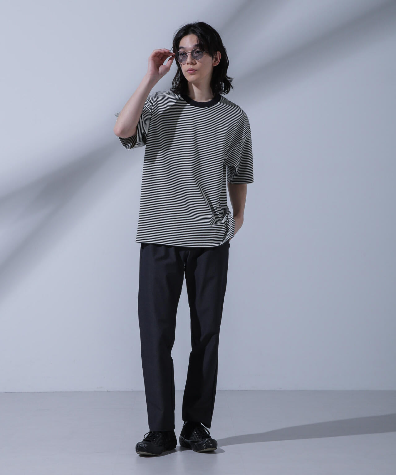 Anti Soaked(R) 汗染み防止 ボーダークルーネックTシャツ