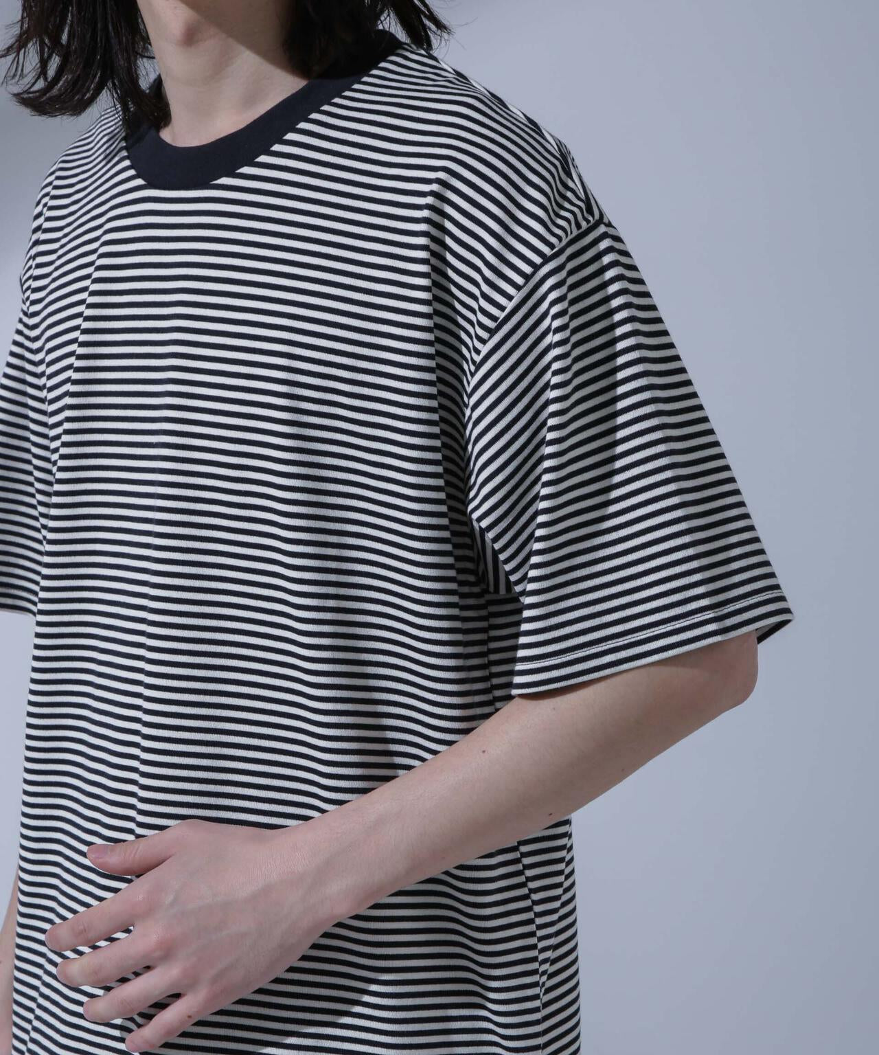 Anti Soaked(R) 汗染み防止 ボーダークルーネックTシャツ